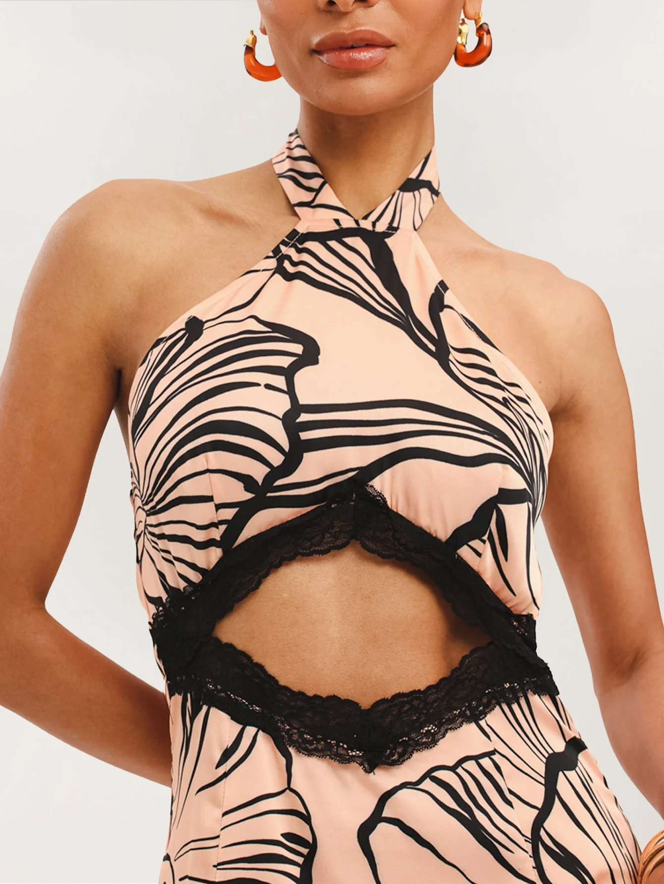 Esmerra Dress in Peach Ink Floral - Image 3