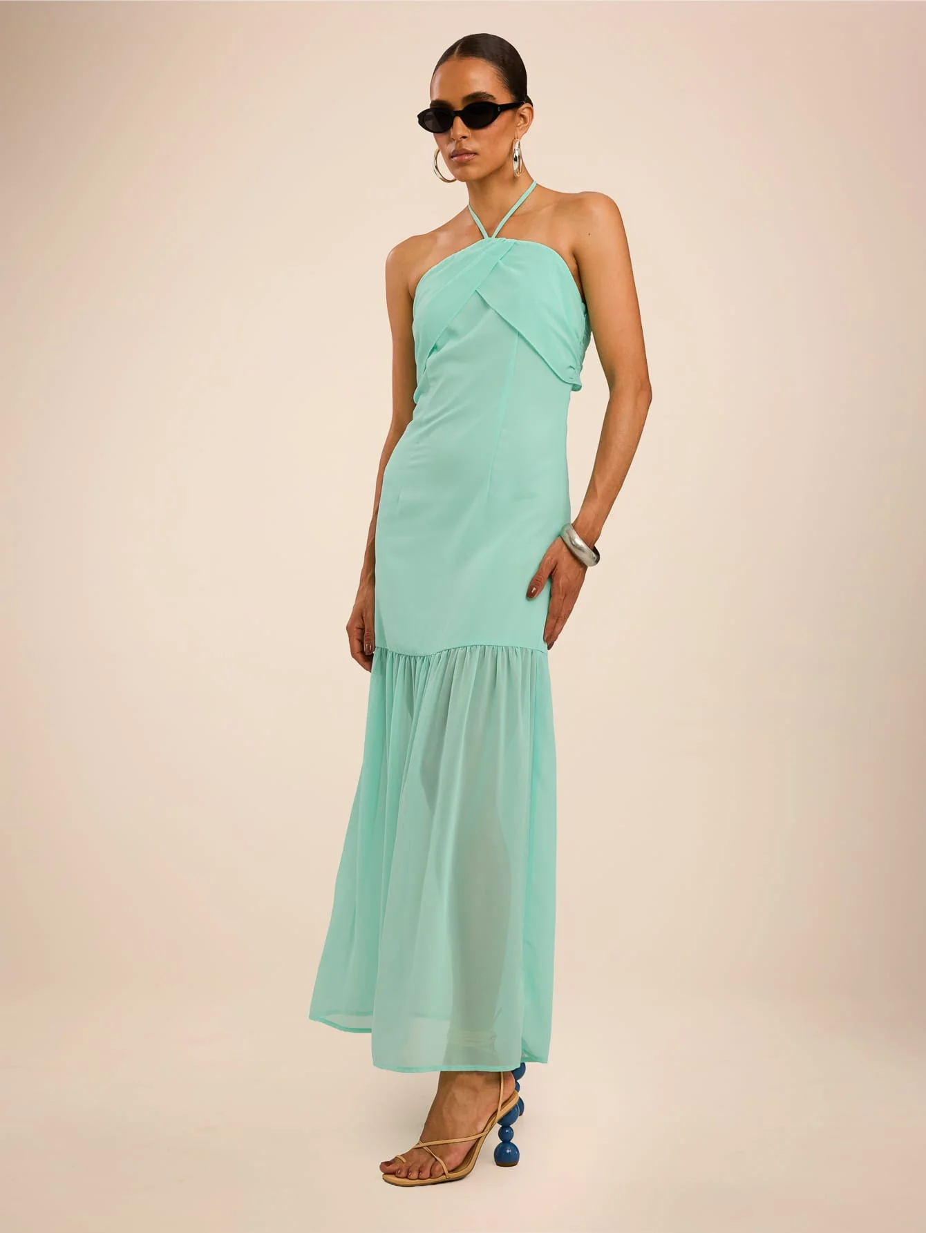 Veranda Dress in Aqua