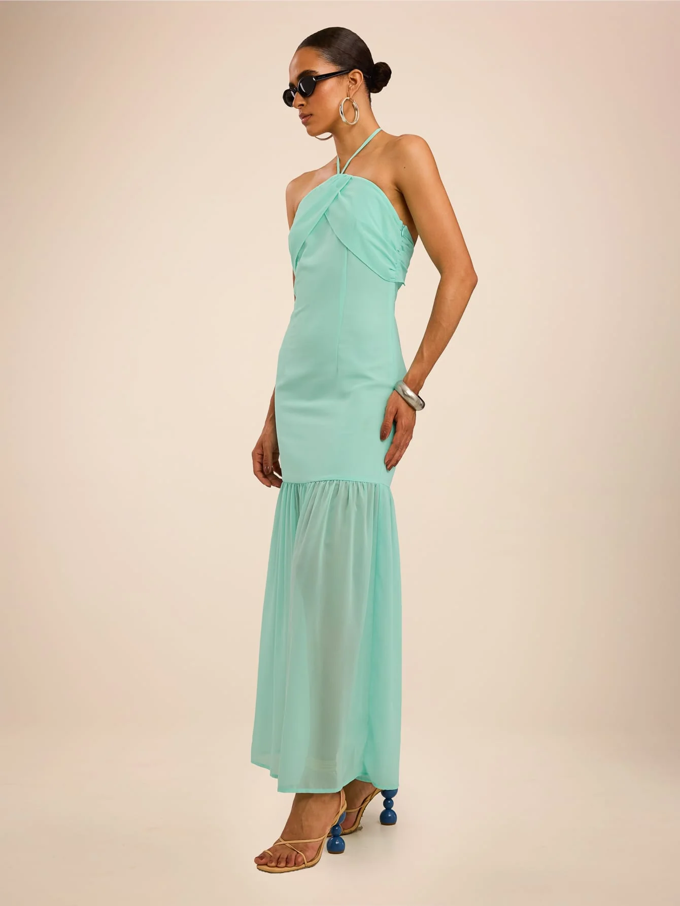 Veranda Dress in Aqua - Image 5