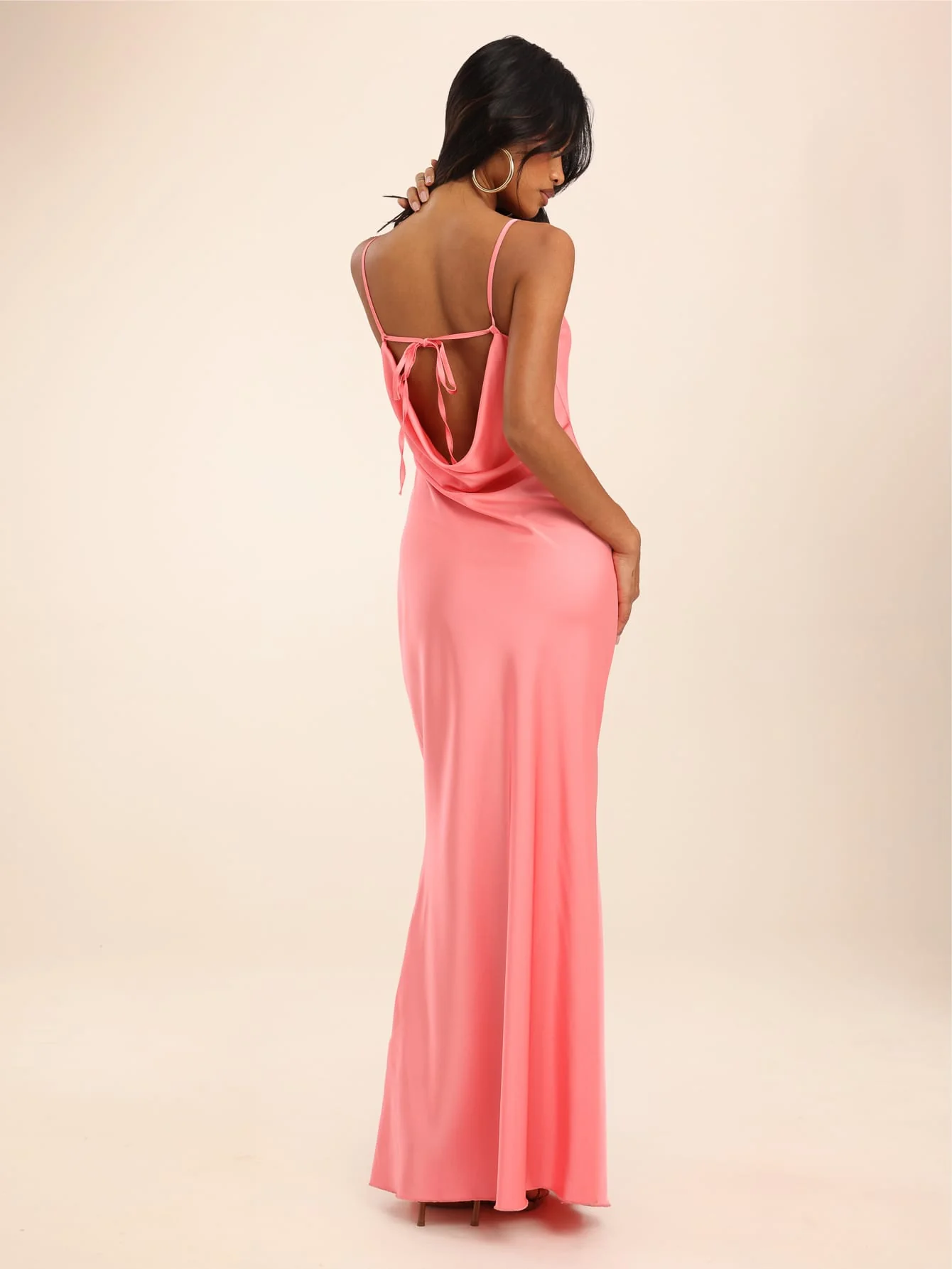 Thalora Dress in Watermelon Pink - Image 5