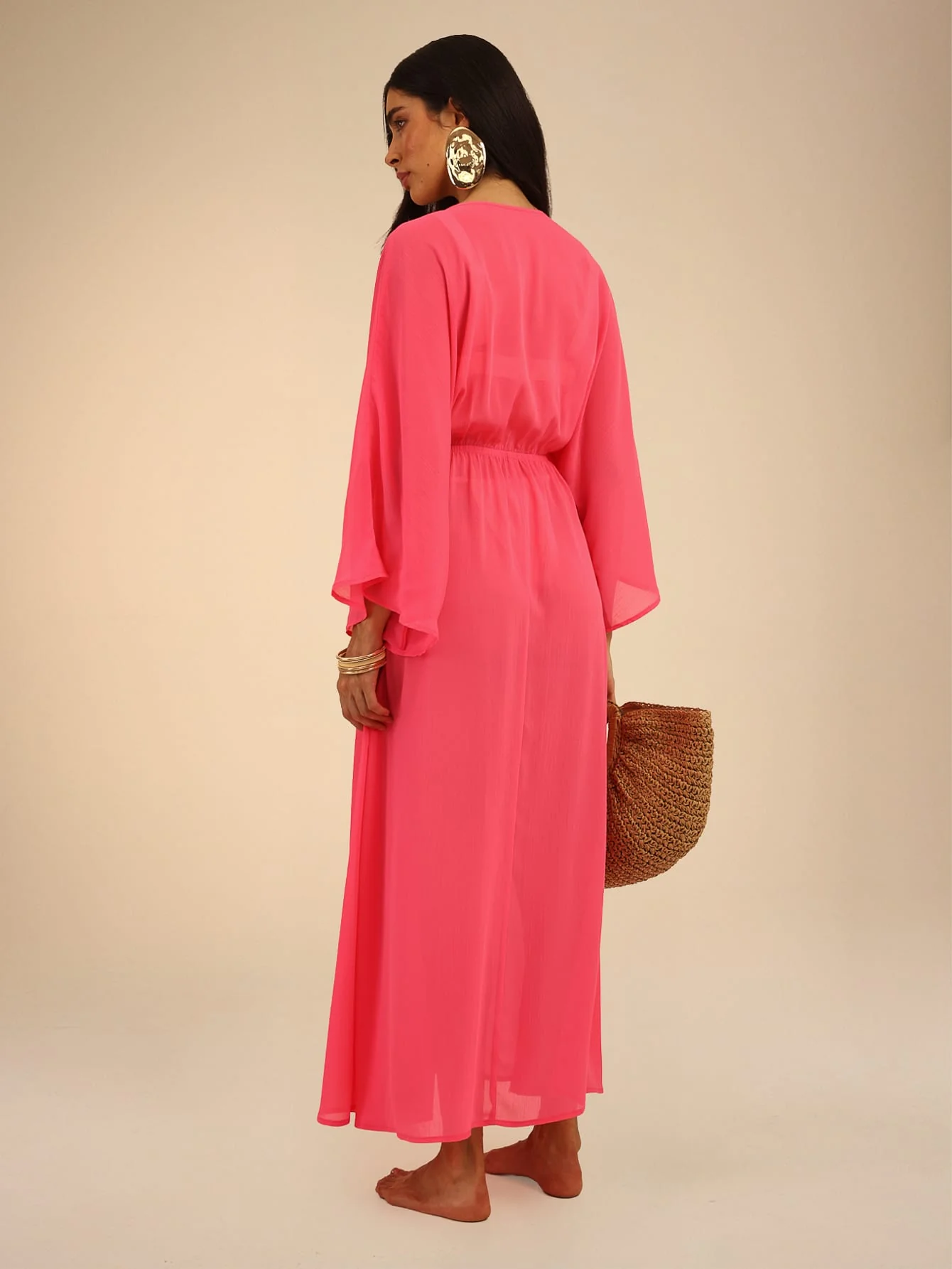 Calla Kaftan in Hot Pink - Image 3