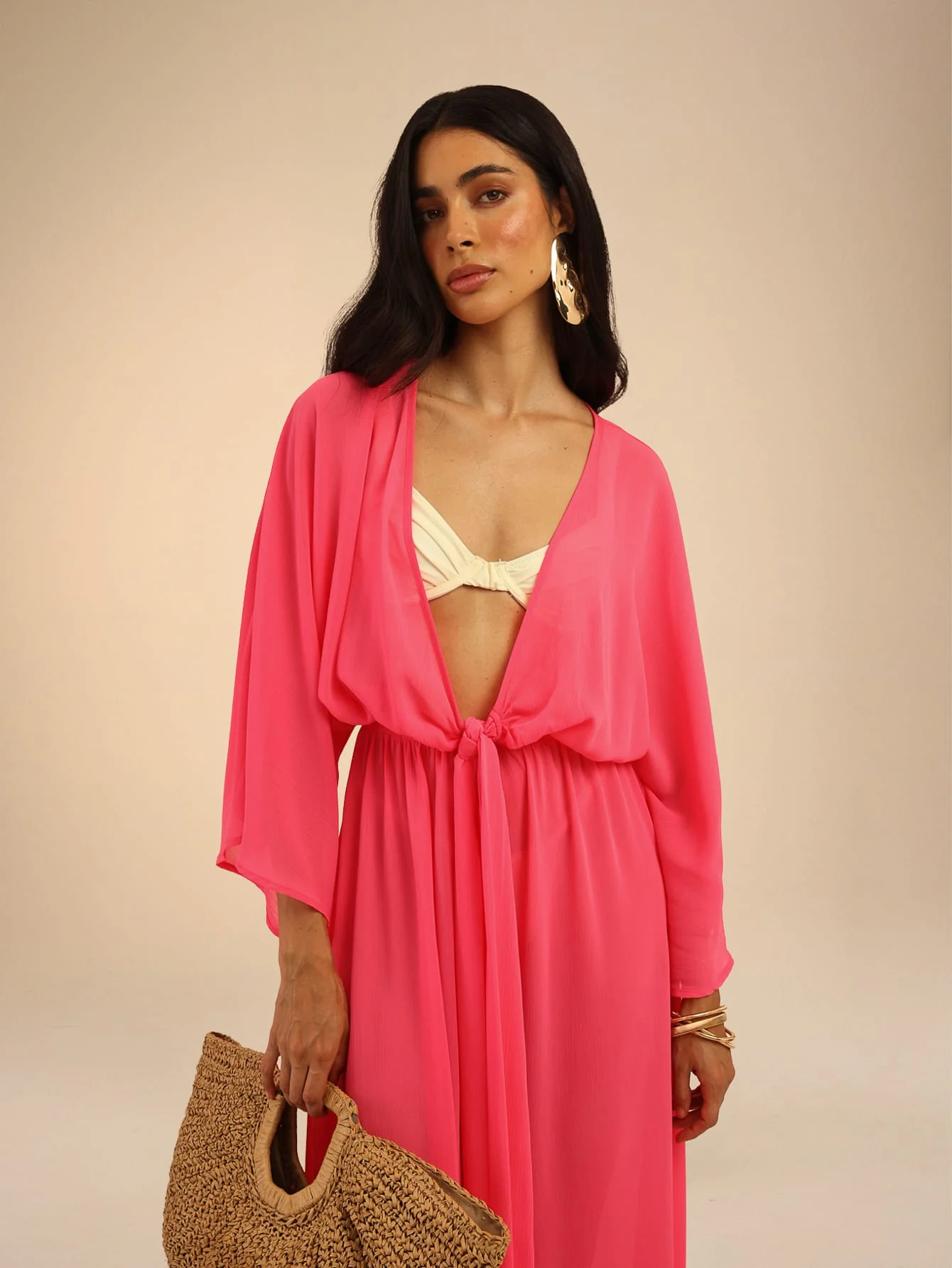 Calla Kaftan in Hot Pink - Image 6