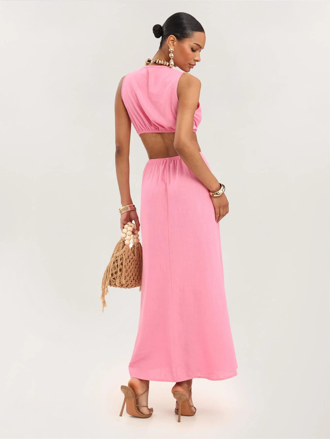 Lycia Dress in Candy Pink - Image 2